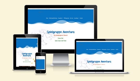 Screenshot Spielgruppe Aventura Screenshot Geocaching Website